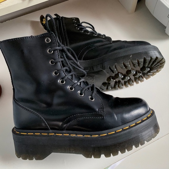 Classic Black Platform Jadon Doc Dr. Martens Boots - Picture 3 of 6